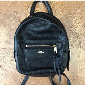 NWOT COACH Pebbled Leather Mini Andi
Backpack - BLACK - No. D1861-F30530
